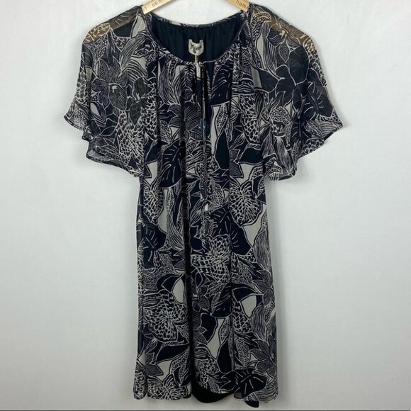 NWT Show Me Your Mumu Floral Print Flutter Hippie Boho Mini Dress Short Sleeves - Picture 11 of 12